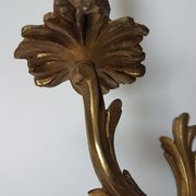 Trio of old bronze wall lights - Louis XV style - 2 lights