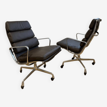 Pair of Eames softPad armchairs by Herman Miller
