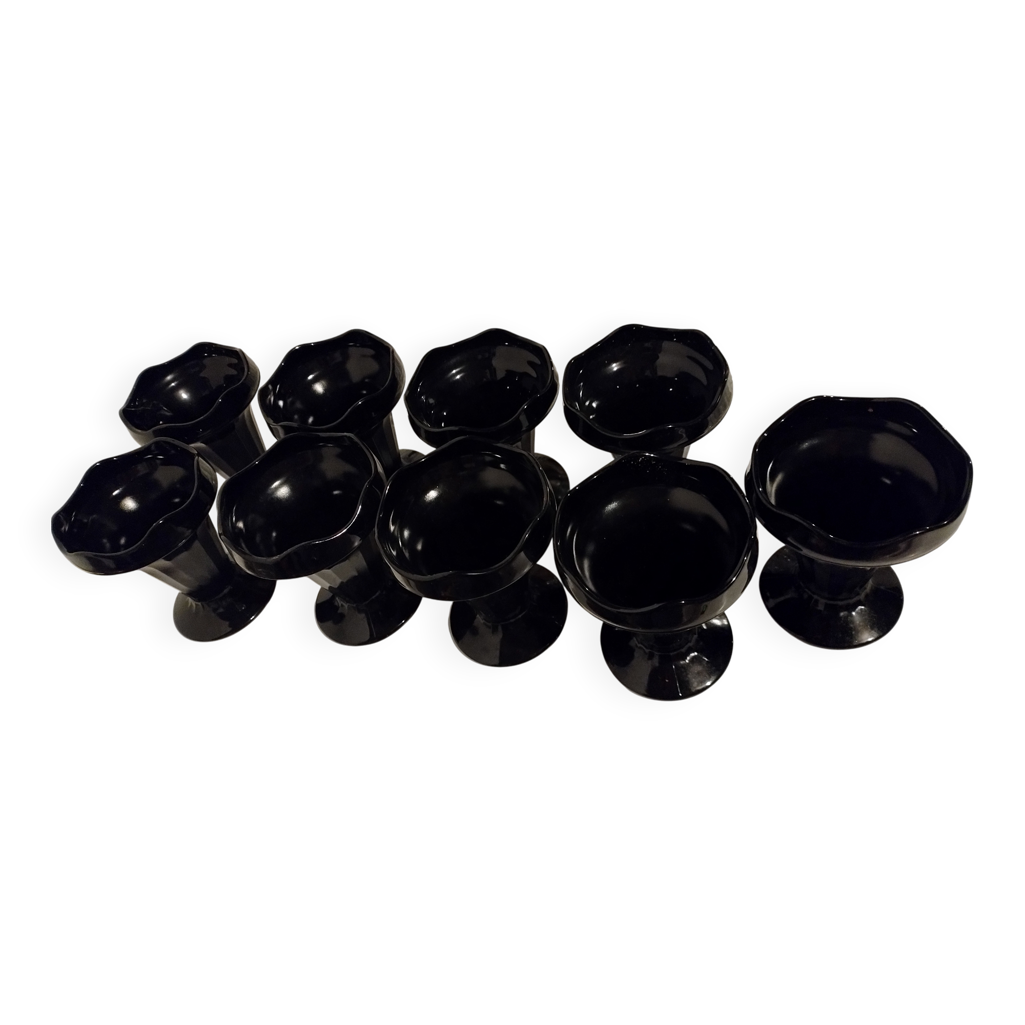 9 coupes à dessert Luminarc noires
