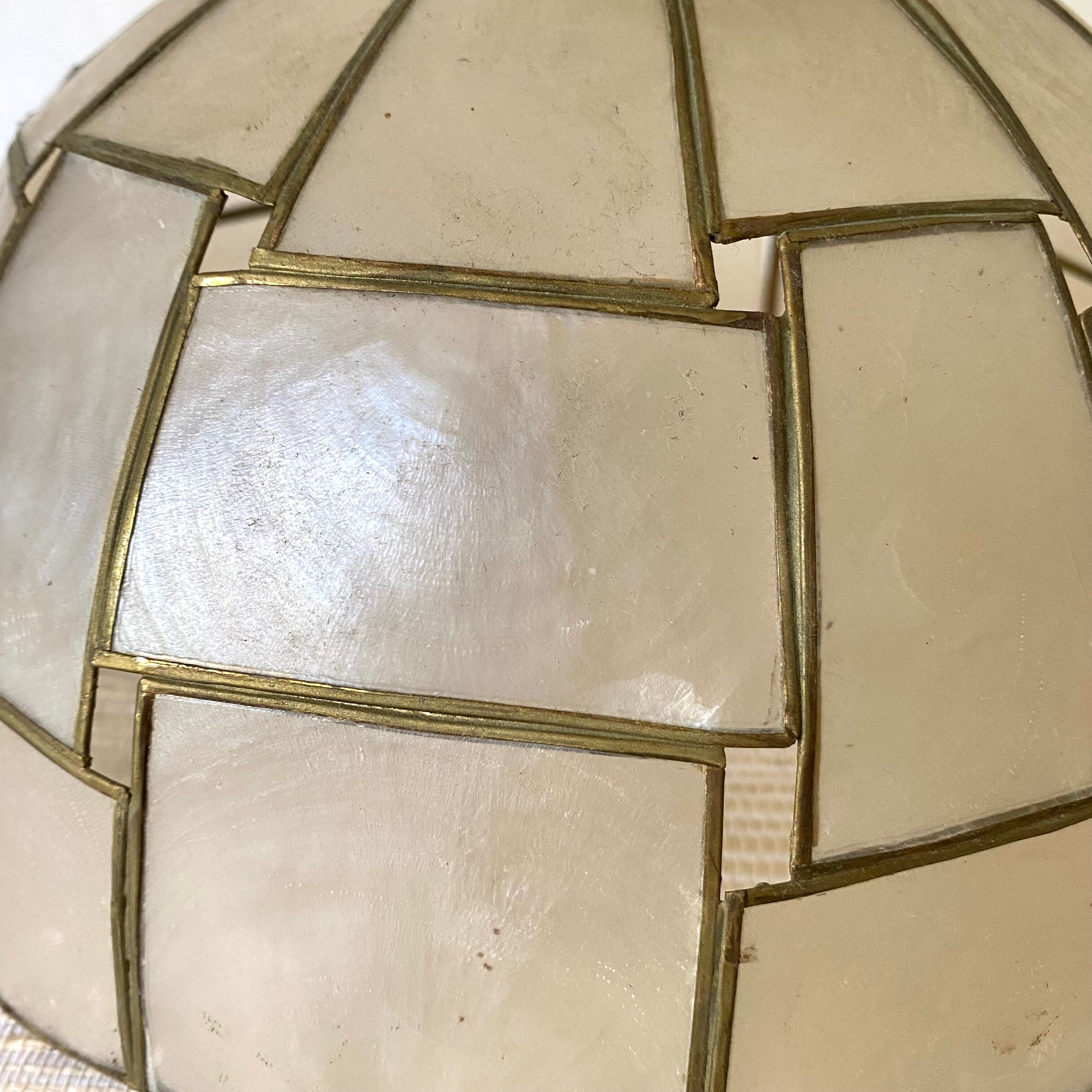 Vintage day abat to hang in mother-of-pearl and brass