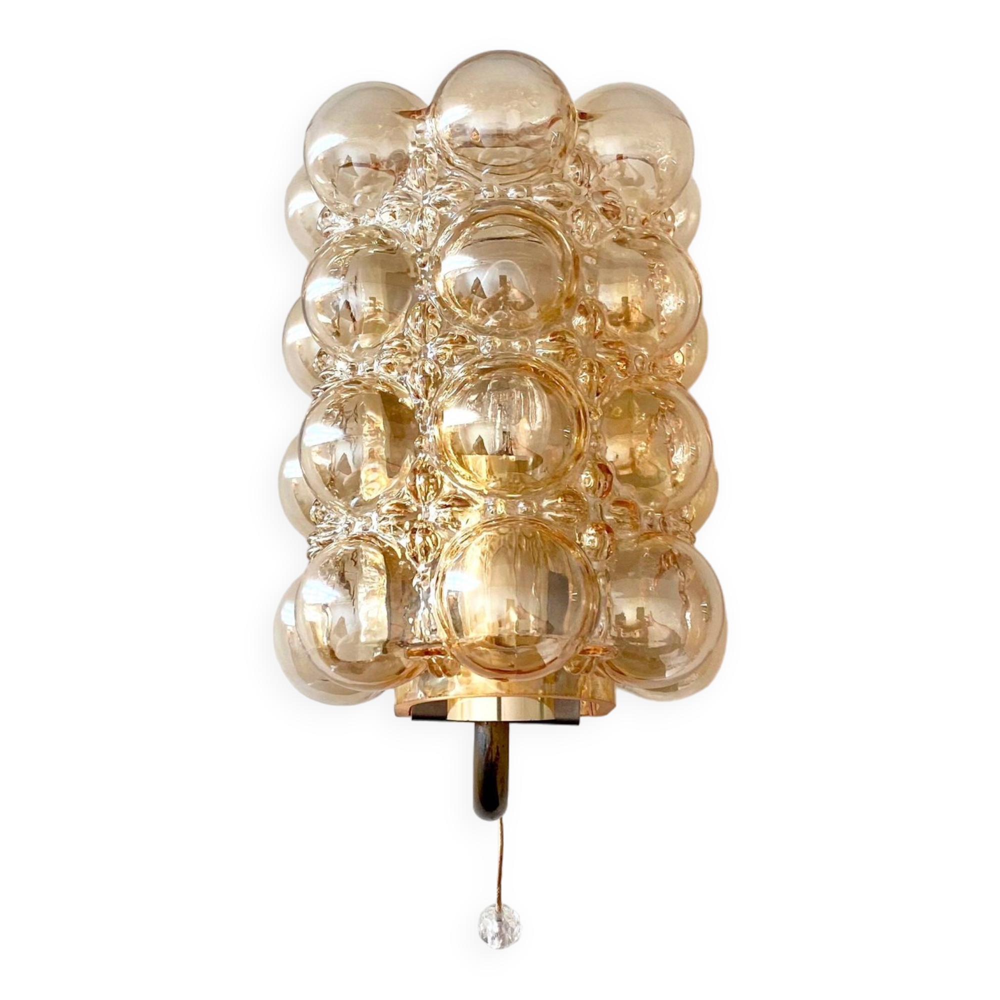 Bubble glass wall lamp by Helena Tynell for Glashütte Limburg, 1960's modernist