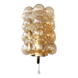 Bubble glass wall lamp by Helena Tynell for Glashütte Limburg, 1960's modernist