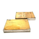 Hollywood regency set of 2 trays / vide poche, Tommaso Barbi Italy 1970s