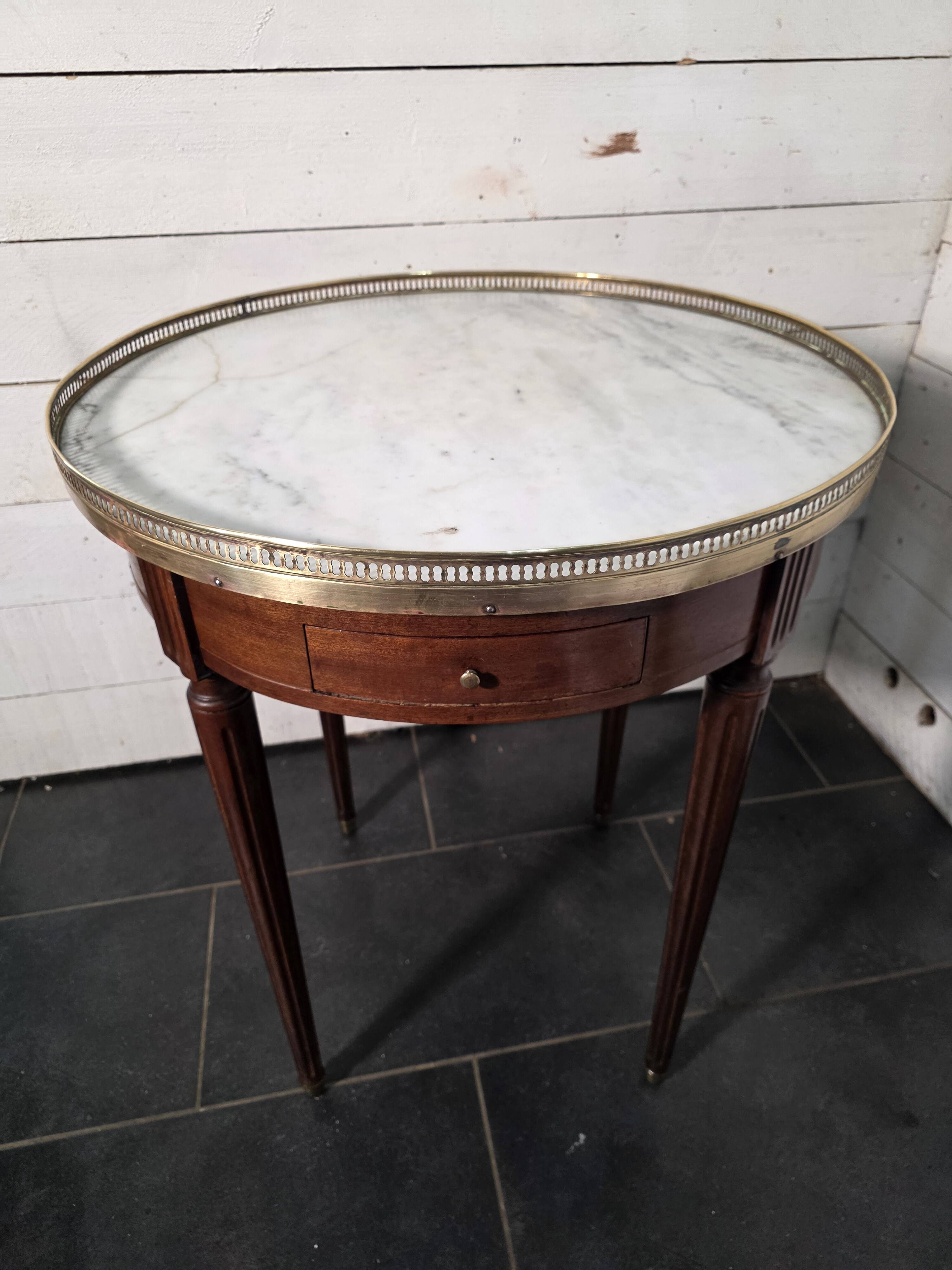 Louis XVI style bouillotte table in mahogany