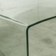 Postmodern Rectangular Curved Tempered Glass Coffee Table, 1990