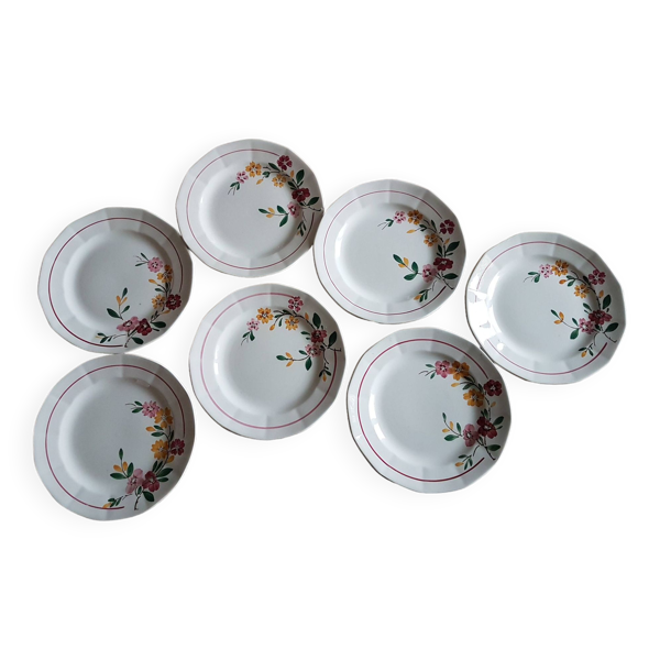 Assiettes à dessert en porcelaine de Sarreguemines