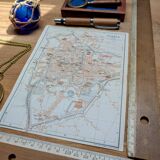 Printed in 1909, map of Padua (Padova), Veneto, Italy.