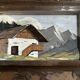 Vintage Carved and Painted Wooden Alpine Plaque 15 / 22 cm