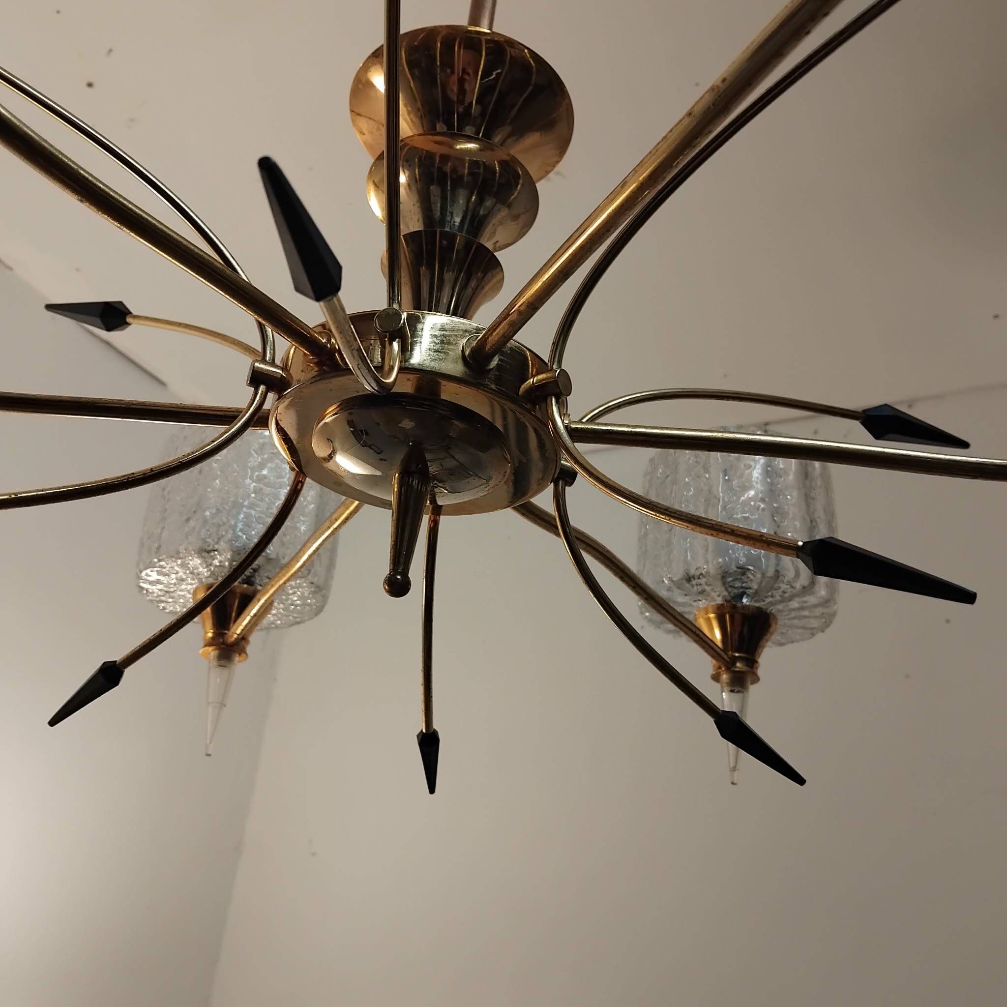 Light fixture from the 40s/50s with 6 arms.