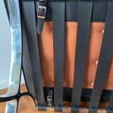 Vintage leather ottoman stool