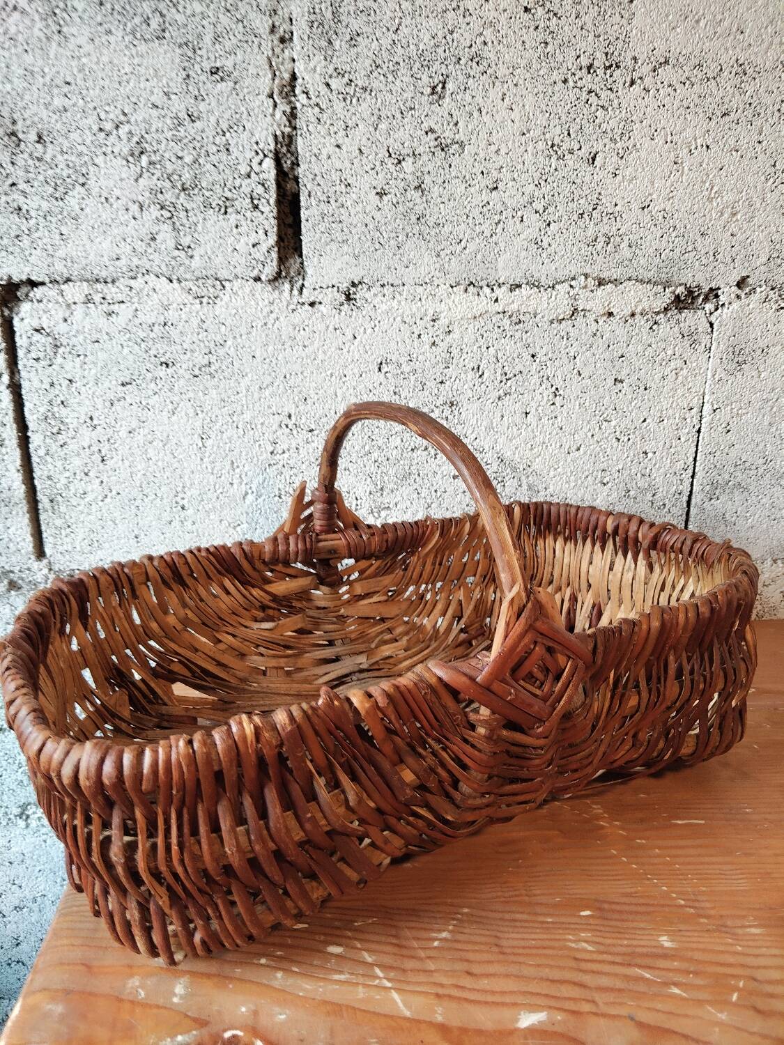 Old wicker basket – Handmade – Country house spirit