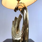 Lampe de salon en laiton doré