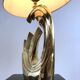 Living room lamp in golden brass