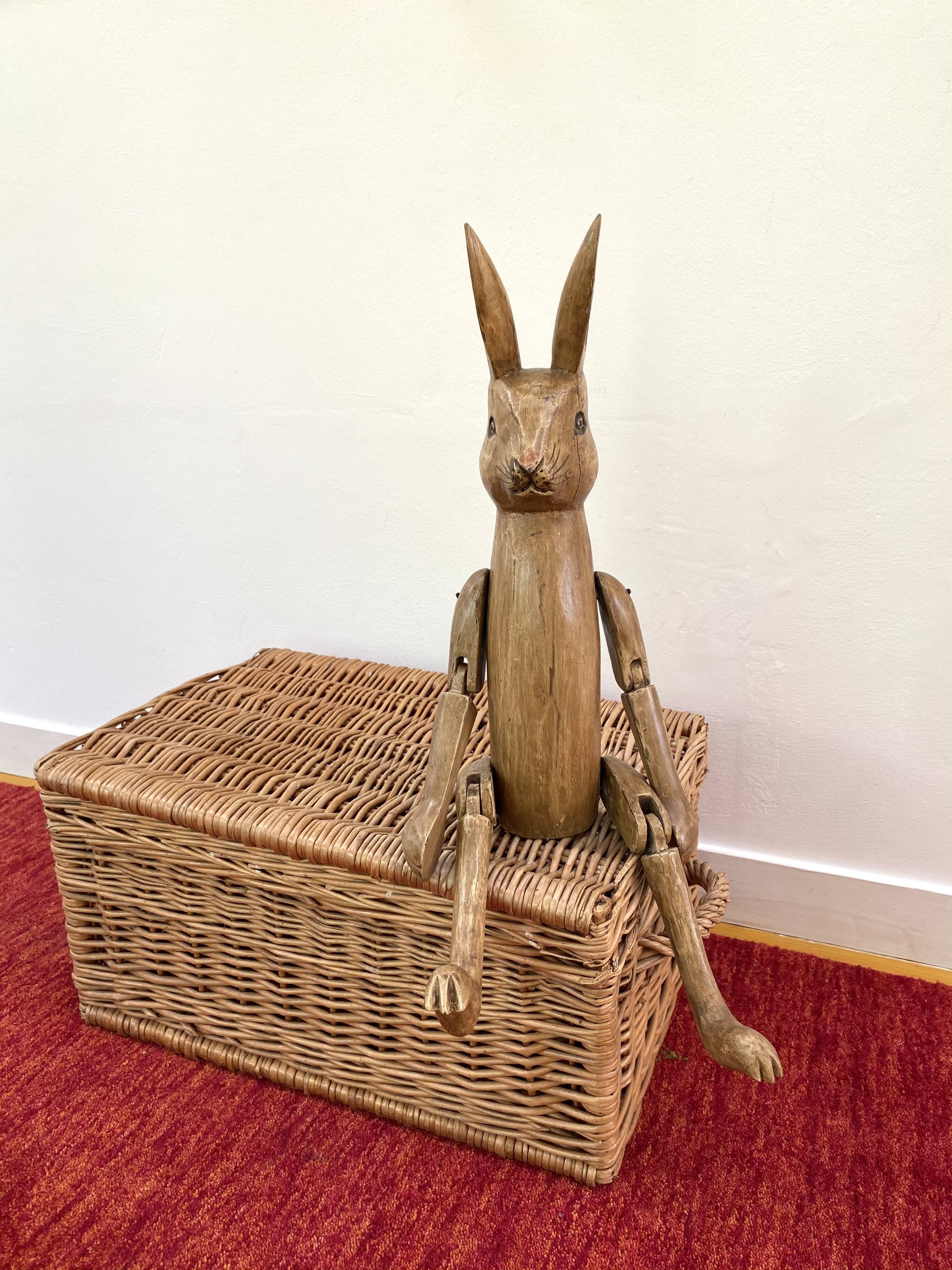 Hare Hennow XL articulated in wood 70cm