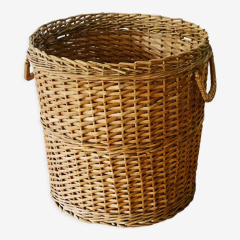 Vintage wicker pot cover