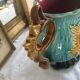 Art Nouveau planter barbotine Majolica 19th