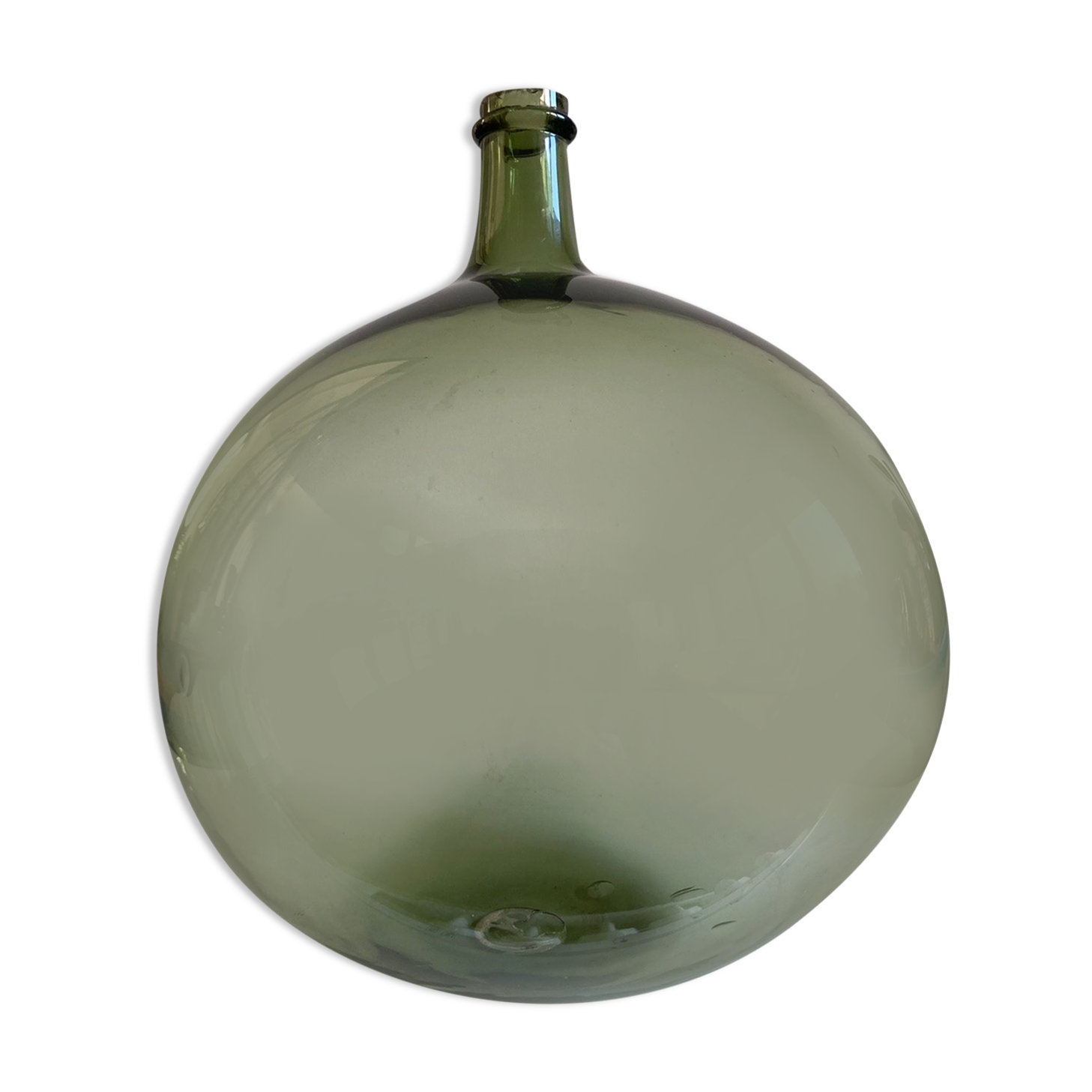 Dame-jeanne cylindrical old approx 15l in blown glass