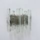 Wall sconce ice glass and metal by J.T. Kalmar for Kalmar, 60s