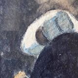 Claude HOUAL Watercolour No. 53 titled "Breton Interior" circa 1950