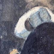 Claude HOUAL Aquarelle N°53 Intitulée "Intérieur Breton" Vers 1950