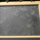 Pair of antique translucent glass sliding doors