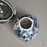 Vallauris candy box in fat lava-style glazed ceramic