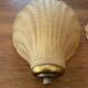 Pair of shell wall lights in frosted glass in Art Deco style.