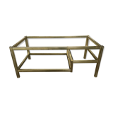 Vintage table 70 alu chrome and gold