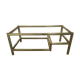 Vintage table 70 alu chrome and gold