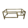 Vintage table 70 alu chrome and gold