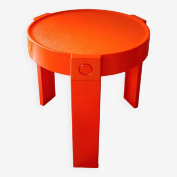 Prisunic orange side table 70s