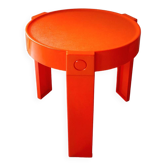 Prisunic orange side table 70s