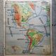 Vintage school map Lablache American Continent - USA