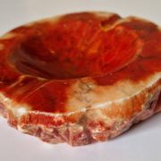 Vintage ashtray / pocket in red alabaster by Romano Bianchi, Italy 1960