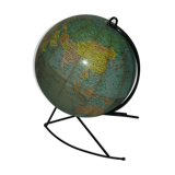 Globe terrestre mappemonde Girard Barrere vers 1960 design 60's