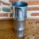 Vintage bamboo vase in aluminium cast – 1980s