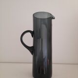 Danish pitcher in blue-grey smoked glass