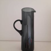 Pichet danois en verre fumé bleu-gris