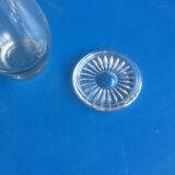Carafe en verre et support porte bouteille XIXème