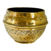Cache pot ancien en laiton