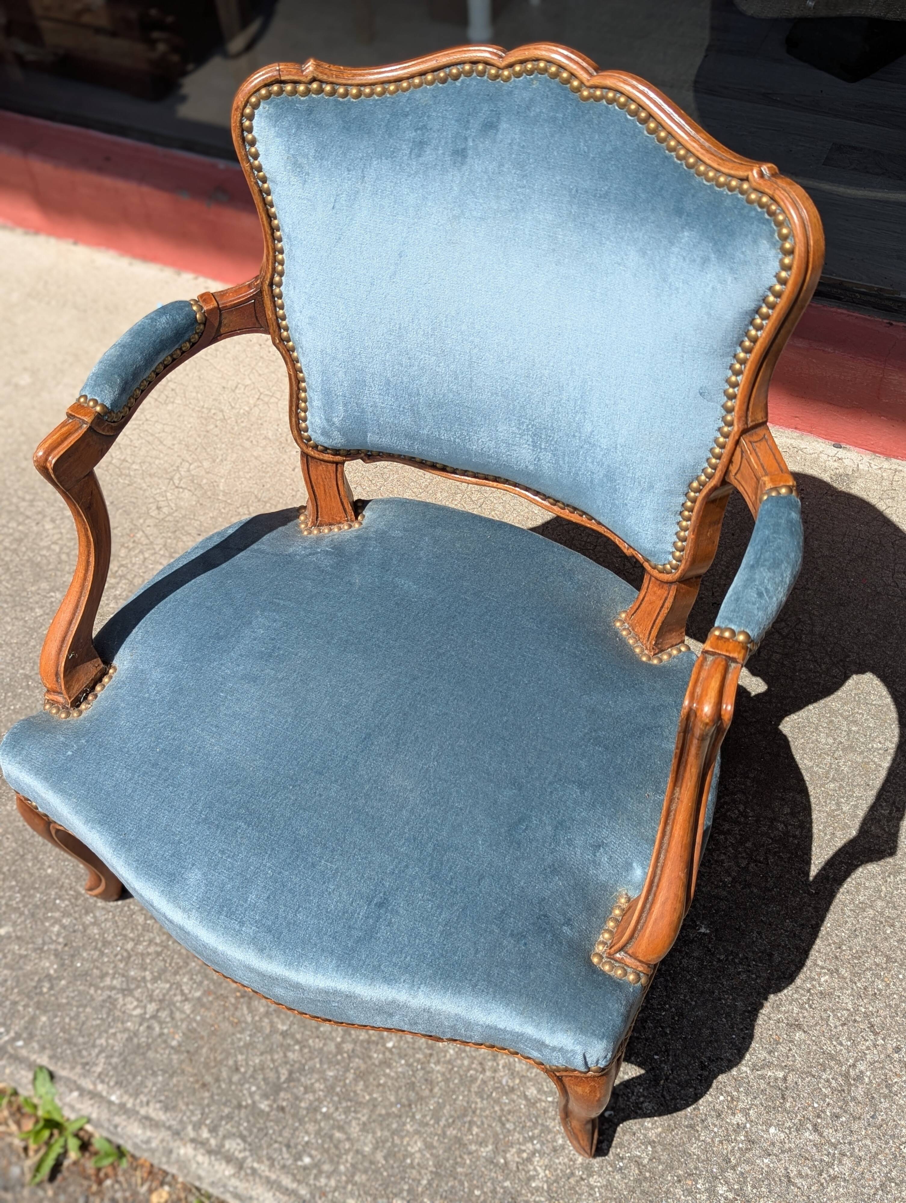 Pair of Louis XV cabriolet armchairs