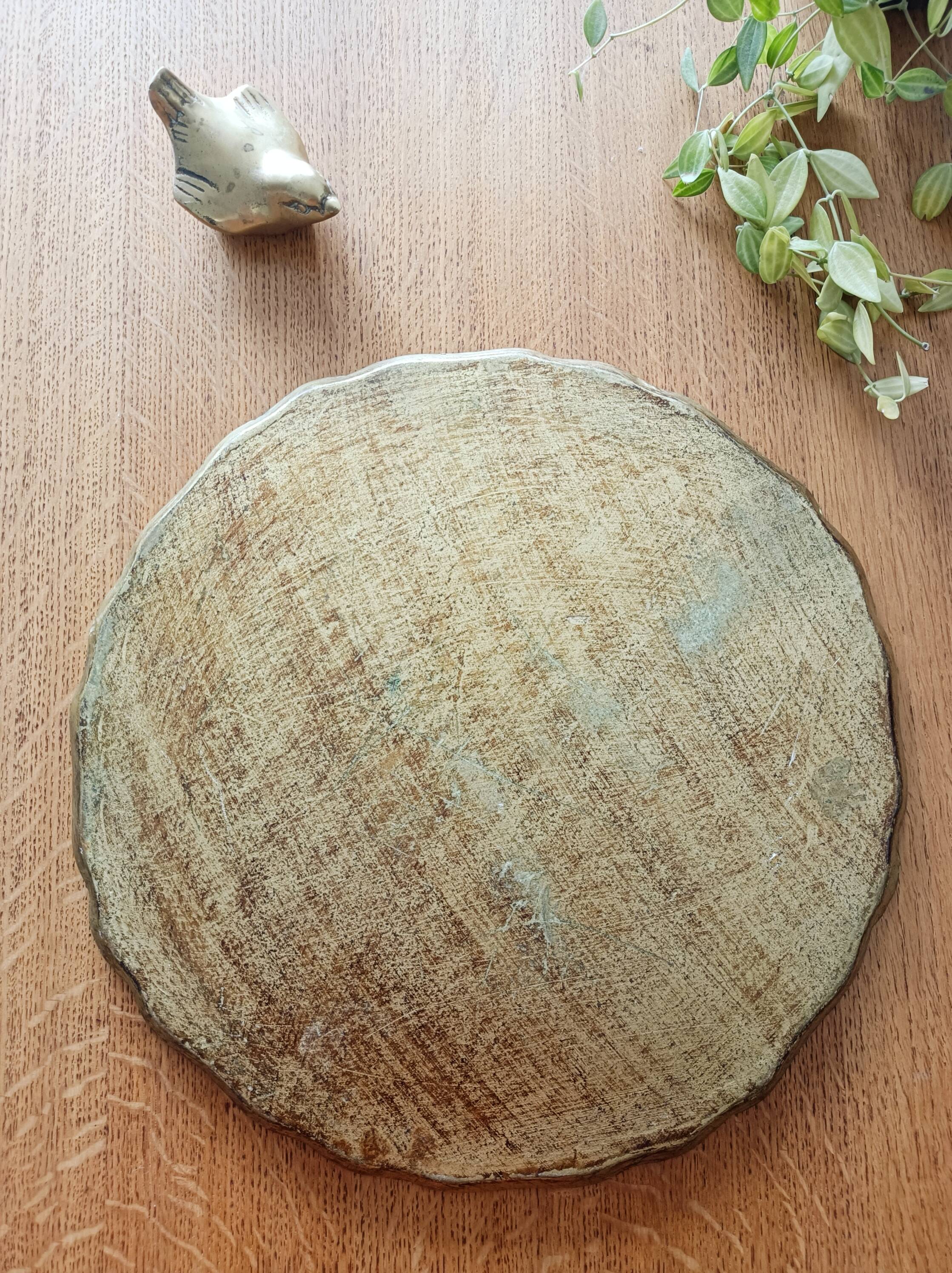 Red and gold Florentine tray