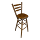Antique vintage turned wood high bar stool