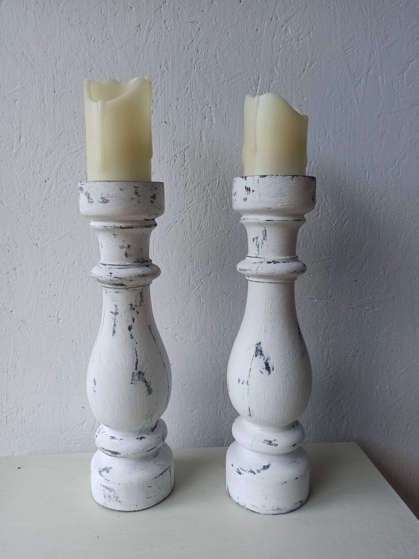 Wooden candle, shabby chic, provence