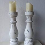 Wooden candle, shabby chic, provence