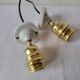 Duo of glass and porcelain flower wall lights