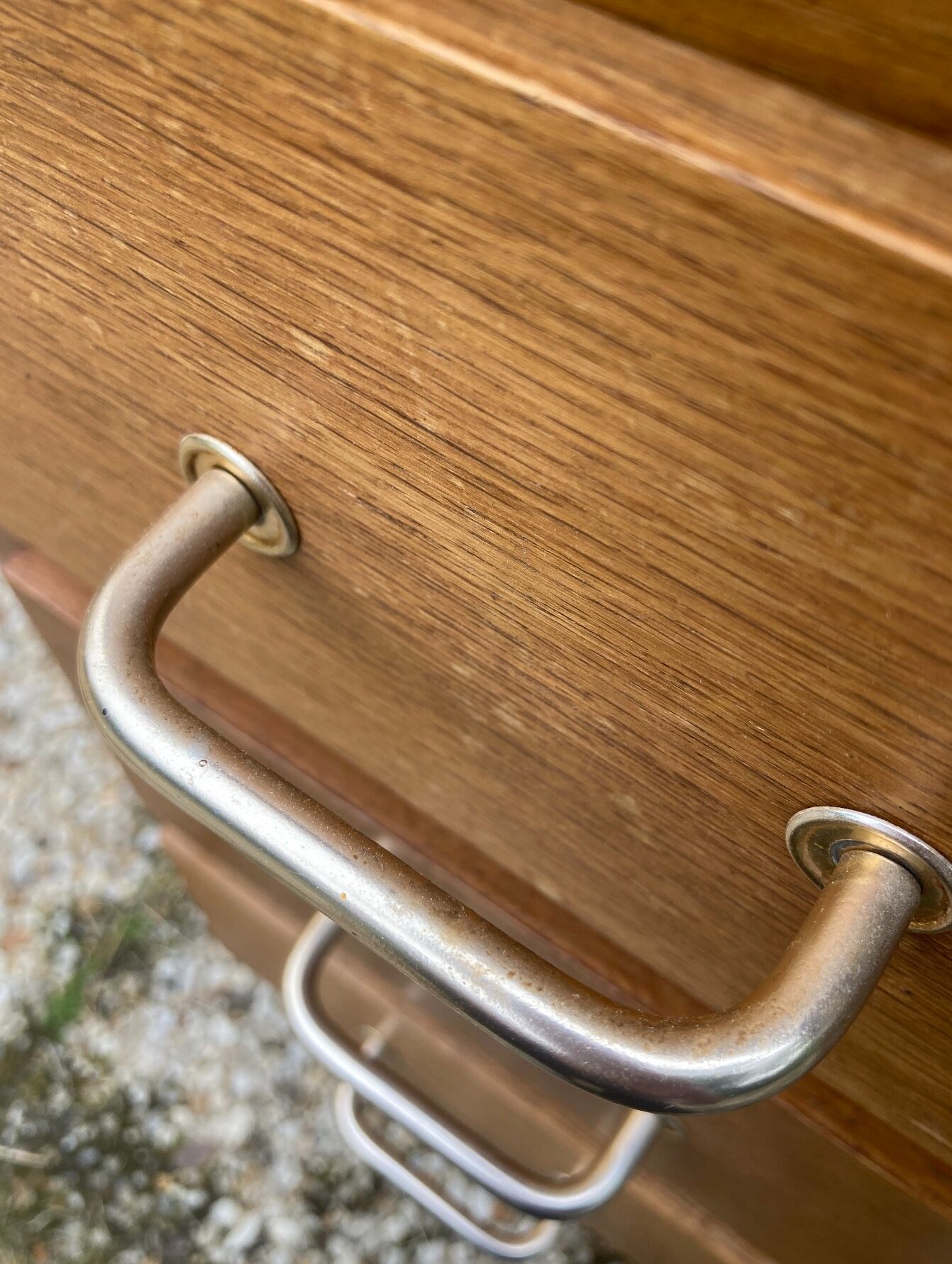 Vintage chest of drawers compass feet