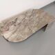 Vintage gray marble coffee table from the 70s