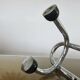 Streamlined coat rack, rockabilly, in chrome metal and bakelite 1970