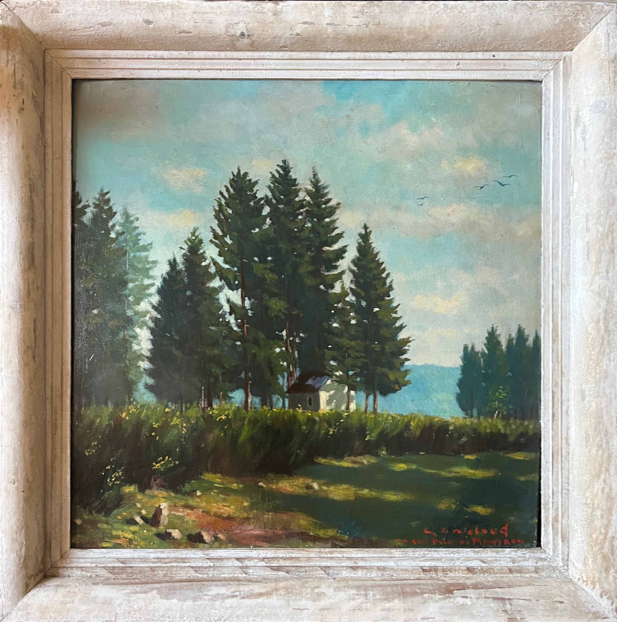 Tableau HST "Landscape of the Vosges" by Thiebaud Chapelle du Motiron Val-d'Ajol